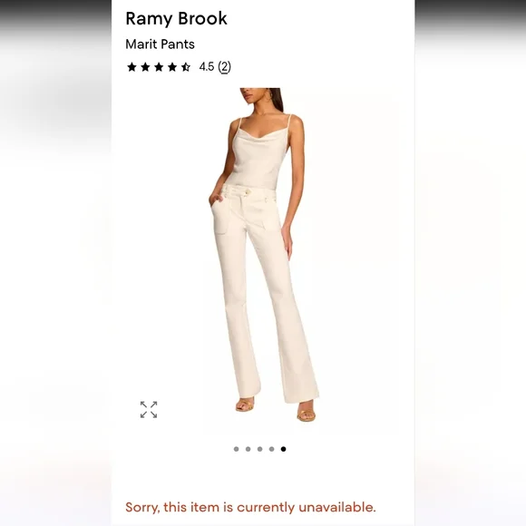 NWT Ramy Brook Marit Pant Sz 2 Ivory - Picture 1 of 15
